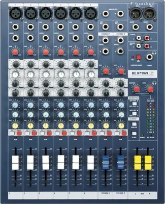 Produktbild von Soundcraft EPM6, 8 Kanäle, Rack-Einbau, 20 W, Blau