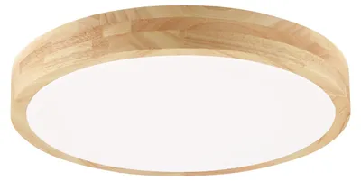 Produktbild von LED Deckenlampe mit Holz Rahmen & CTS 2700K/4000K/6500K - Ø 34 cm