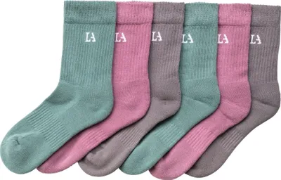 Produktbild von LASCANA ACTIVE Tennissocken Sportsocken Damen, Laufsocken, Wandersocken 6 -teilig 2x stone, 2x altrosa, 2x petrol Größe 39/42