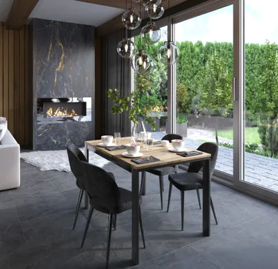 Produktbild von Ausziehbarer Tisch ART LOFT Esstisch Esszimmertisch, Eiche Wotan