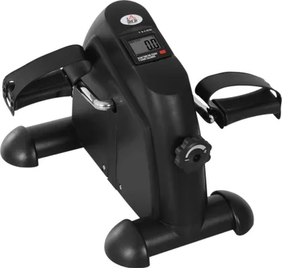 Produktbild von Homcom HOMdotCOM Heimtrainer Mini-Fahrrad Pedal Trainer mit LCD-Bildschirm Metall Schwarz 39 x 40 x 31 cm