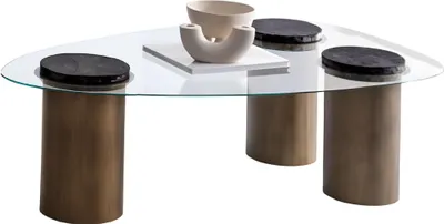 Produktbild von Wohnzimmer Transparenter Couchtisch Edle Ablagetische Kaffeetisch