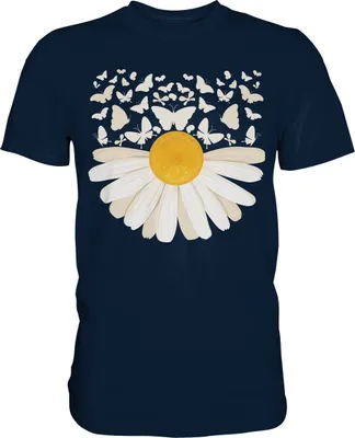 Produktbild von Gänseblümchen Schmetterling T-Shirt – Navy / XXL