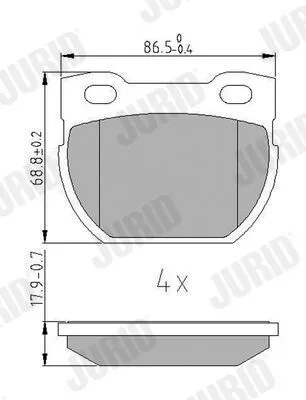 Produktbild von JURID Bremsbeläge Satz Hinten für LAND ROVER Defender SUV (L316) 573644J