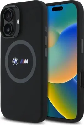 Immagine prodotto di Bmw Bmhmp16S23Srok Iphone 16 6.1 Czarny/Nero Custodia rigida M Silicone Anello stampato Magsafe