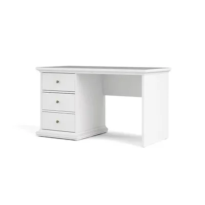 Produktbild von Schreibtisch 3 Schubladen - Weiß - L 102,6 x T 41,6 x H 80,8 cm - PARIS
