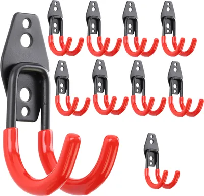 Productafbeelding van 10 stuks wandhaak, rond, 7 cm, gereedschap, garage, tuin, draagvermogen 40 kg, ophanghaak