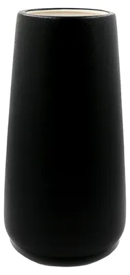 Keramikvase Schwarz 20 cm, matt, für Blumen & Deko