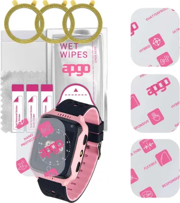 Produktbild von apgo 3 Stück Schutzglas, klar, kompatibel mit Garett GPS Junior 2 (dla dzieci) Smartwatch, Hybrid 8H, Ersatz für Hartglas, Displayschutzglas, Bildschirmschutz, Displayschutz, kratzfest