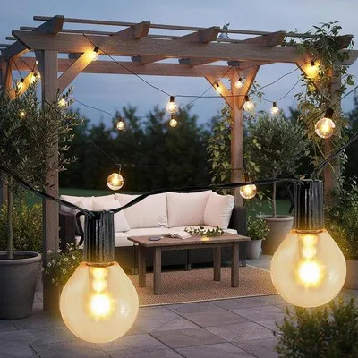 Productafbeelding van LED Solar Lichtketting - Tuinverlichting GLOEILAMP - Buiten Decoratie - Transparante Lampen - 570 cm - Warm Wit