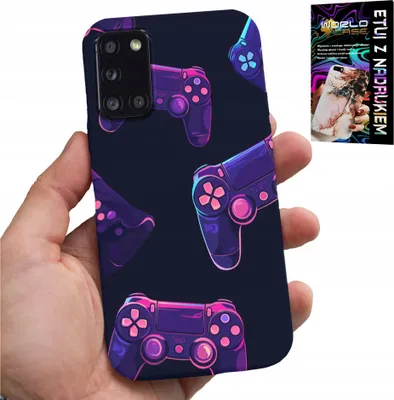 Immagine prodotto di Custodia Per Samsung Galaxy A31 - Custodia Per Giocatori, Design Di Giochi + Vetro