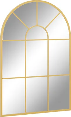 Produktbild von Goldener Metallrahmen Fensterspiegel 91x60 cm Flur Wandspiegel