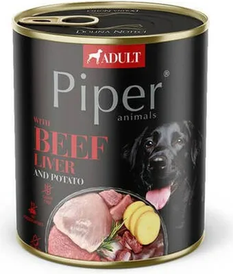 Zdjęcie produktu dla Dolina Noteci Piper z wątróbką wołową i ziemniakami - Mokra karma dla psa 800 g