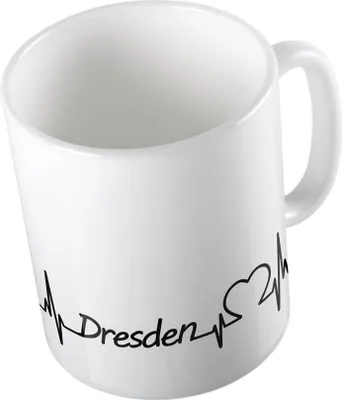 Produktbild von Huuraa Kaffeetasse Dresden Geschenk Tasse Weiß 330ml Dresden Präsent