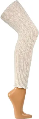 Produktbild von TippTexx 24 1 Paar Overknee Beinwärmer, Stulpen, mit Wolle (Schaf und Alpaka), Wollweiß