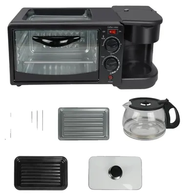 Produktbild von Frühstücksstation, Kaffeemaschine, Toasterofen, schwarz, EU