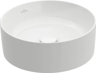 Produktbild von Villeroy & Boch Collaro Aufsatzwaschbecken, rund, ohne Hahnloch, ohne Überlauf, 400x400mm, 4A1840R1