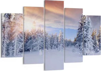 Produktbild von Bild auf Leinwand - Leinwandbild - Abenteuer alpen winter schnee - 150x100cm - Wand Bild - Wanddeko - Leinwanddruck - Bilder - Kunstdruck - Leinwand bilder - Wandkunst - EA150x100-2433