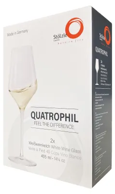 2 Weißweingläser aus Kristall, 405 ml, spülmaschinenfest
