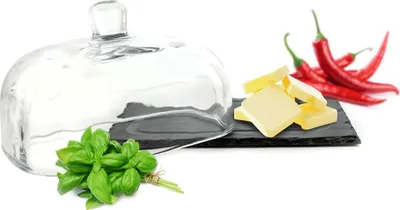 Produktbild von Butterdose auf Schieferplatte Butterglocke Butterschale Kühlschrankbutterdose