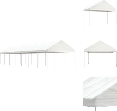 Immagine prodotto di vidaXL Padiglione con tetto bianco 15,61x4,08x3,22 m in polietilene - Padiglioni e tende per feste