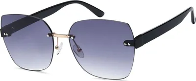 Produktbild von styleBREAKER Damen Sonnenbrille Rahmenlos mit getönten Rechteckigen Polycarbonat Gläsern, Kunststoff Bügeln 09020145
