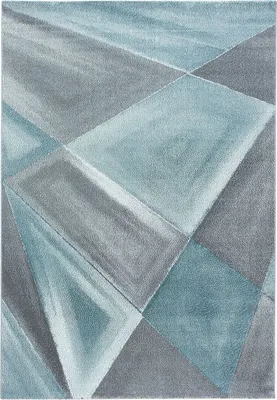 Produktbild von Kurzflor Teppich Balia rechteckig, Farbe: Blau, Größe:240x340 cm