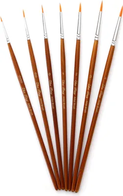 Produktbild von 7 stücke Zeichnen Pinsel Kit Set Künstler Pinsel Nylonhaar Spitz Runde Stift Detail Pinsel für Künstler Acryl Aquarell Gouache Ölgemälde für Große Kunst Zeichnung Liefert