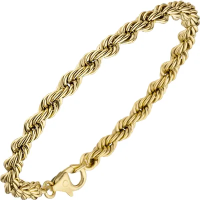 Produktbild von 4,9mm Armband Armkette Kordelkette aus 585 Gold Gelbgold 21cm Armschmuck