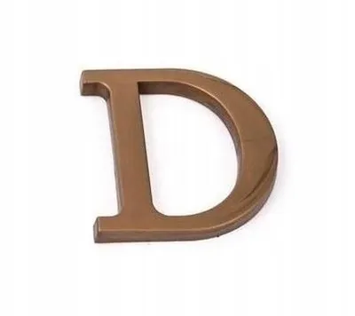Produktbild von Haustürschild mit Buchstaben, goldfarben, 9 cm