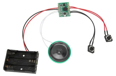 Immagine prodotto di Modulo di registrazione con durata di 4 minuti più lunga, riproduzione audio e vocale a batteria, ideale per biglietti di auguri natalizi