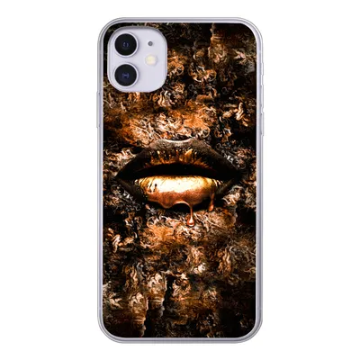 Produktbild von MuchoWow® Handyhülle Schutzhülle Hülle für iPhone 11 Frau - Lippen - Kupfer Silikon Softcase Handy Hülle - Handytasche