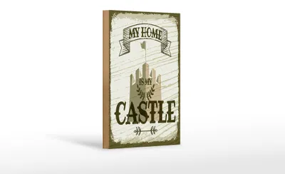 Produktbild von Holzschild Spruch My home is my Castle Schloss 12x18 cm Dekoration