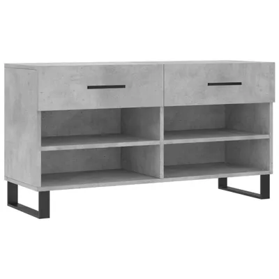 Zdjęcie produktu dla Ławka z miejscem na buty, szarość betonu, 102x35x55 cm