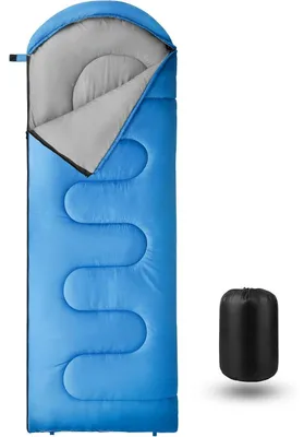 Productafbeelding van Slaapzak, 4-seizoenen, dekenmodel, blauw, 210x70 cm, geschikt tot -2°C, 2,4 kg, high-tech vezel
