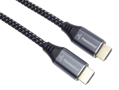 Image de PremiumCord ULTRA HDMI 2.1 Câble Ethernet haute vitesse 8K@60Hz,zlacené 1m