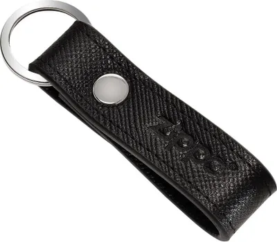 Produktbild von ZIPPO - Key Ring Saffiano Schlüsselanhänger - in schwarzer Farbe aus Rindsleder für Schlüsselbund 2007082