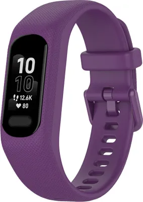 Produktbild von Silikon-Smartwatch-Armband – Passend für Garmin Vivosmart 5 – Lila – Strap-it Uhrenarmband / Armband