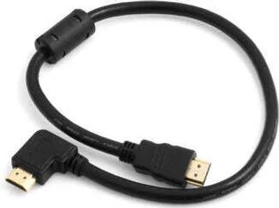 Produktbild von System-S HDMI male zu HDMI male 90 grad rechts gewinkelt Winkel Kabel 50cm