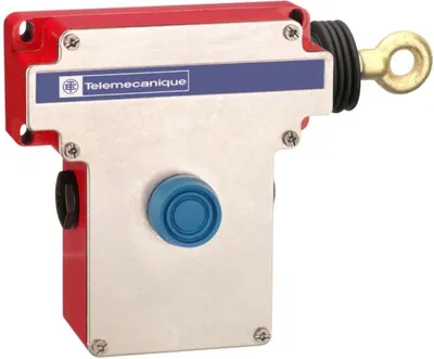 A close-up studio shot of a safety switch.