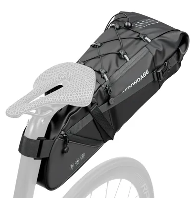 Image de Elzusha - Sacoche de vélo 100 % étanche avec compartiments latéraux