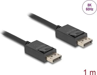 Produktbild von DELOCK DisplayPort Kabel 16K 30Hz/8K 60Hz 40 Gbps 1m
