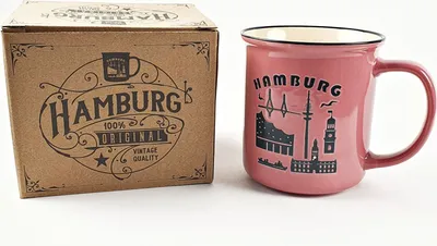 Produktbild von Hamburg Becher Relief Tasse Pink