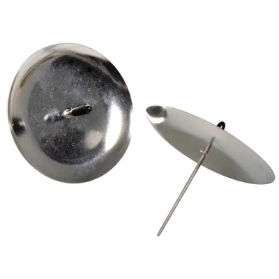 Produktbild von Adventskranz-Kerzenhalter, 8cm ø, silber, SB-Btl 4Stück