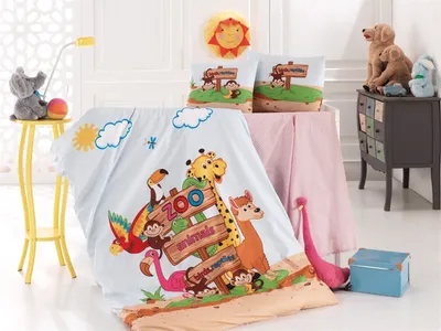 Produktbild von Baby Bettwäsche Wendebettwäsche Zoo 100 x 135 cm