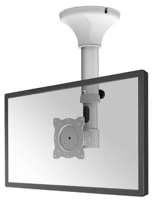 Produktbild von Neomounts FPMA-C025SILVER Monitor-/TV-Deckenhalterung 10-30" - H 37-47 cm - neigbar, 75 x 75 mm, 100 x 100 mm, 0 - 180°, 360°, Stahl, Silber