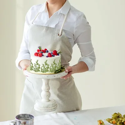 Produktbild von Torten-Dekorationsschablonen - Spitze - Fondant - Zubehör - Tortendekoration - Kekse - Fondant - Dessert - Weiß - 8 Stück
