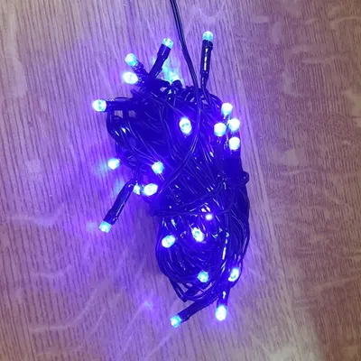 Produktbild von LED Lichterkette 40er 5m blau / schwarz innen 468-49