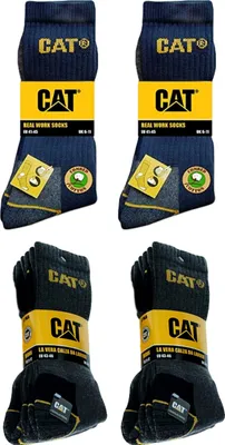 Produktbild von 12 Paar CAT Caterpillar Original Work Arbeitssocken - Farbe: 12 Paar (6 Grau + 6 Blau) - Größe: 41-45