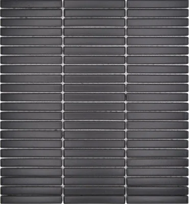 Immagine prodotto di Mosaico ceramico bacchette nero opaco parete cucina bagno doccia MOS24-CG01
